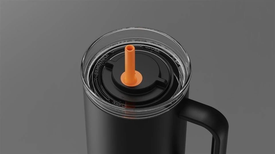 STAINLESS STEEL VACUUM MUG WITH PROOF STRAW LID